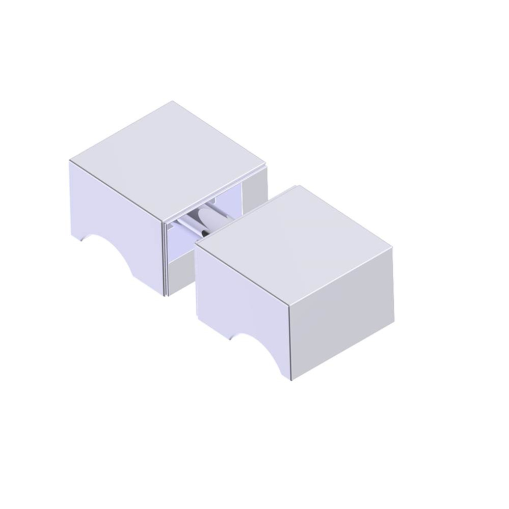 BERLIN - Double Shower Door Handle-Polished Chrome