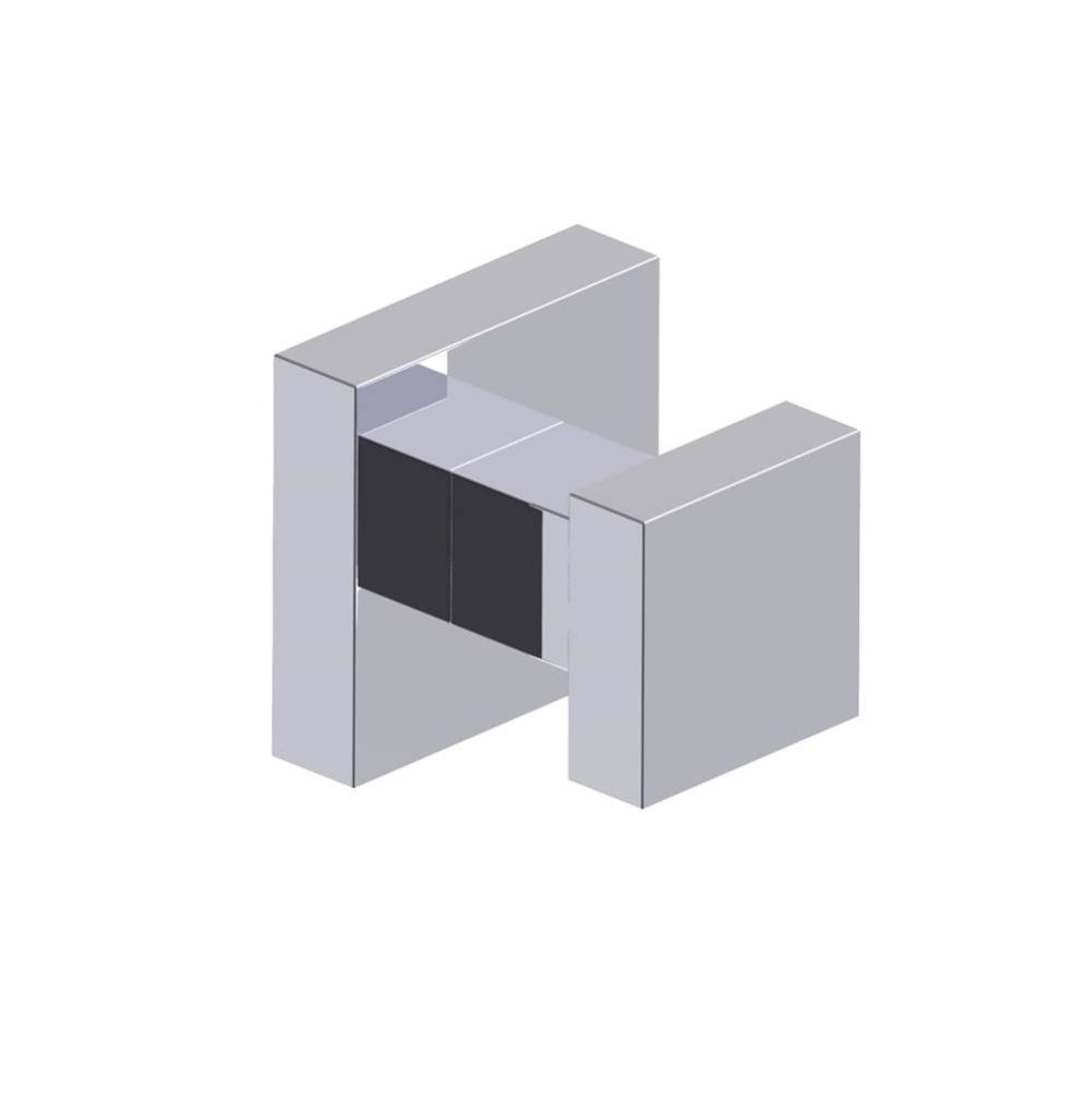 LONDON - Square Robe Hook with Rosette-Polished Chrome