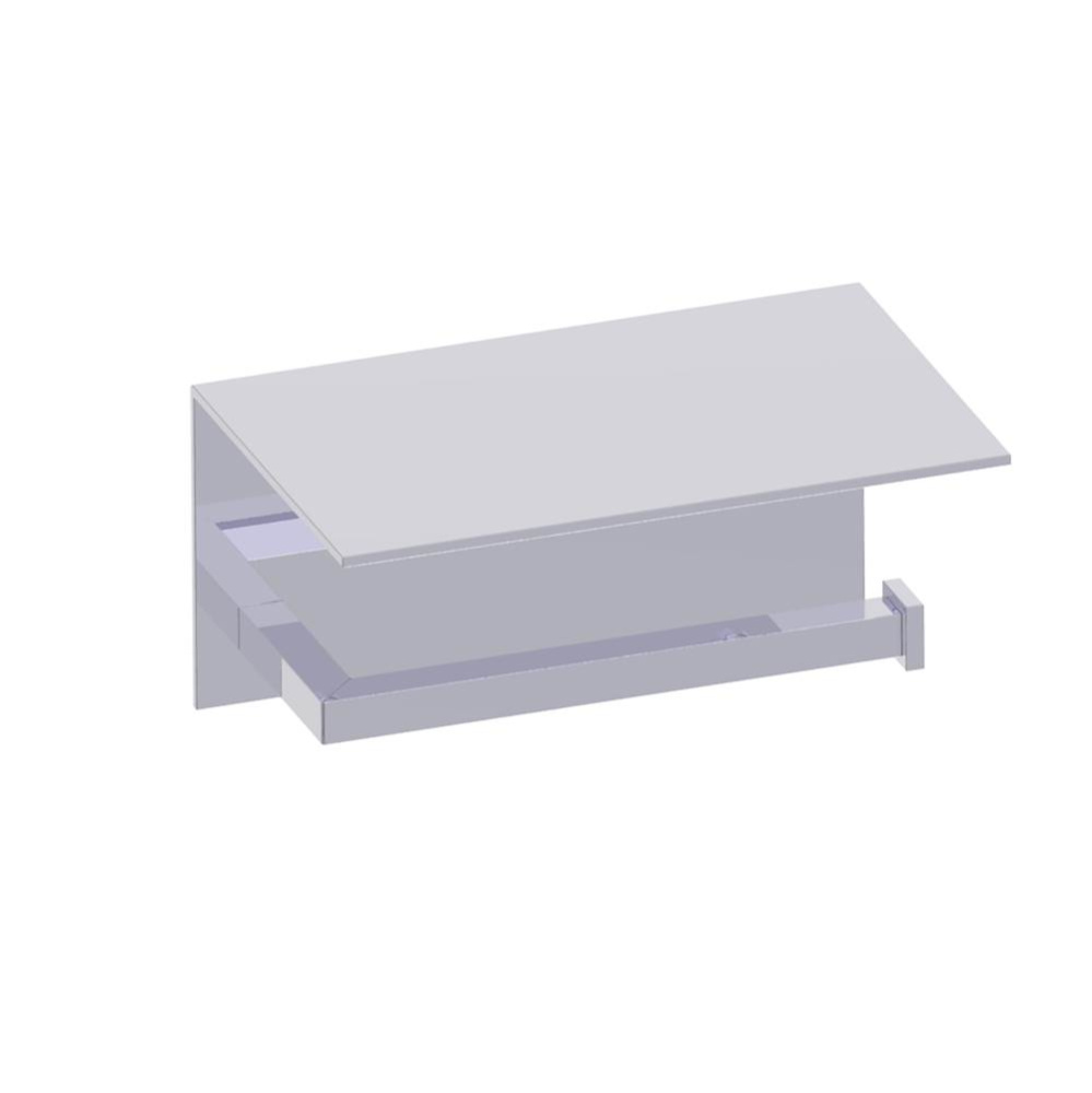 LONDON - Toilet Paper Holder with Shelf-Polished Chrome
