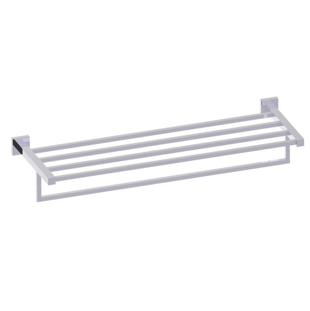 LONDON - Towel  Shelf with 24-inch Bathroom Towel Bar-Polished Chrome