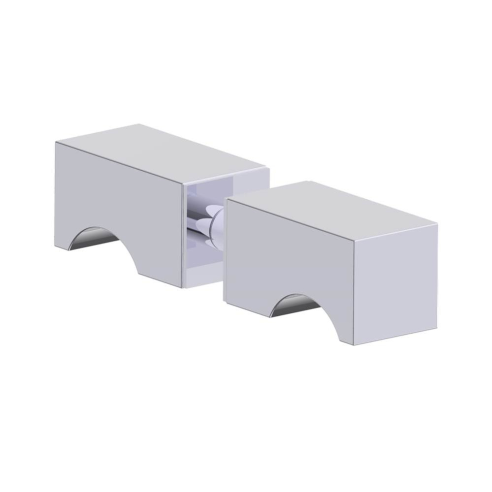 LONDON - Double Shower Door Handle-Polished Chrome