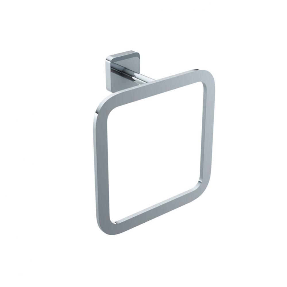 MILAN - Square Towel Ring-Polished Chrome