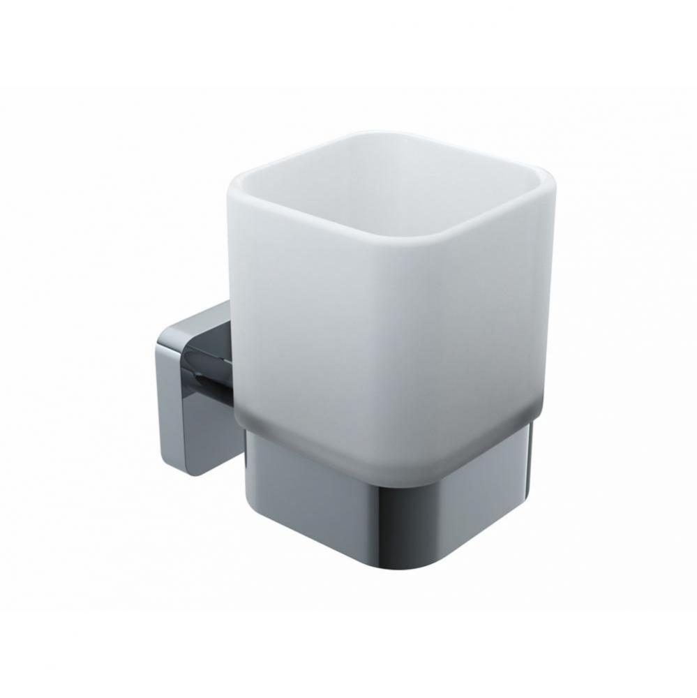 MILAN - Bathroom Tumbler Cup & Toothbrush Holder-Polished Chrome