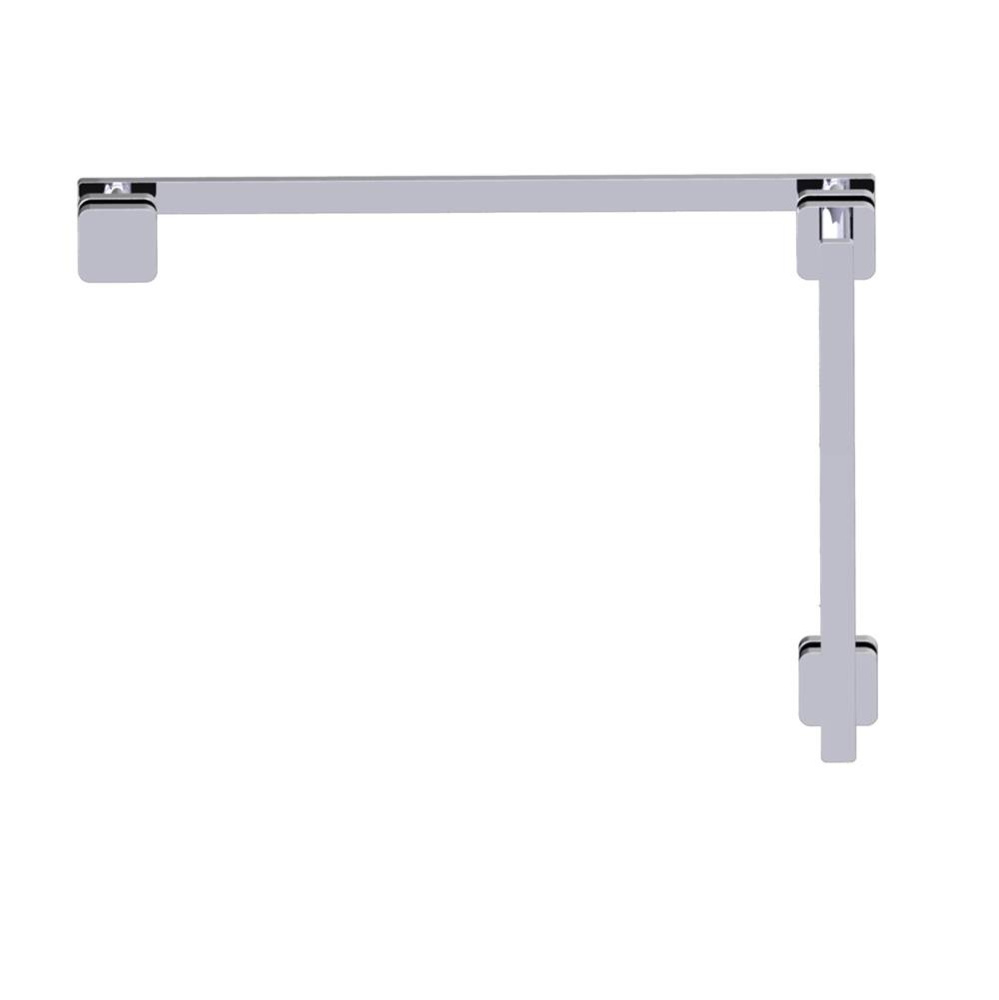 MILAN - 12-inch x 18-inch Offset Shower Door Handles -Polished Chrome