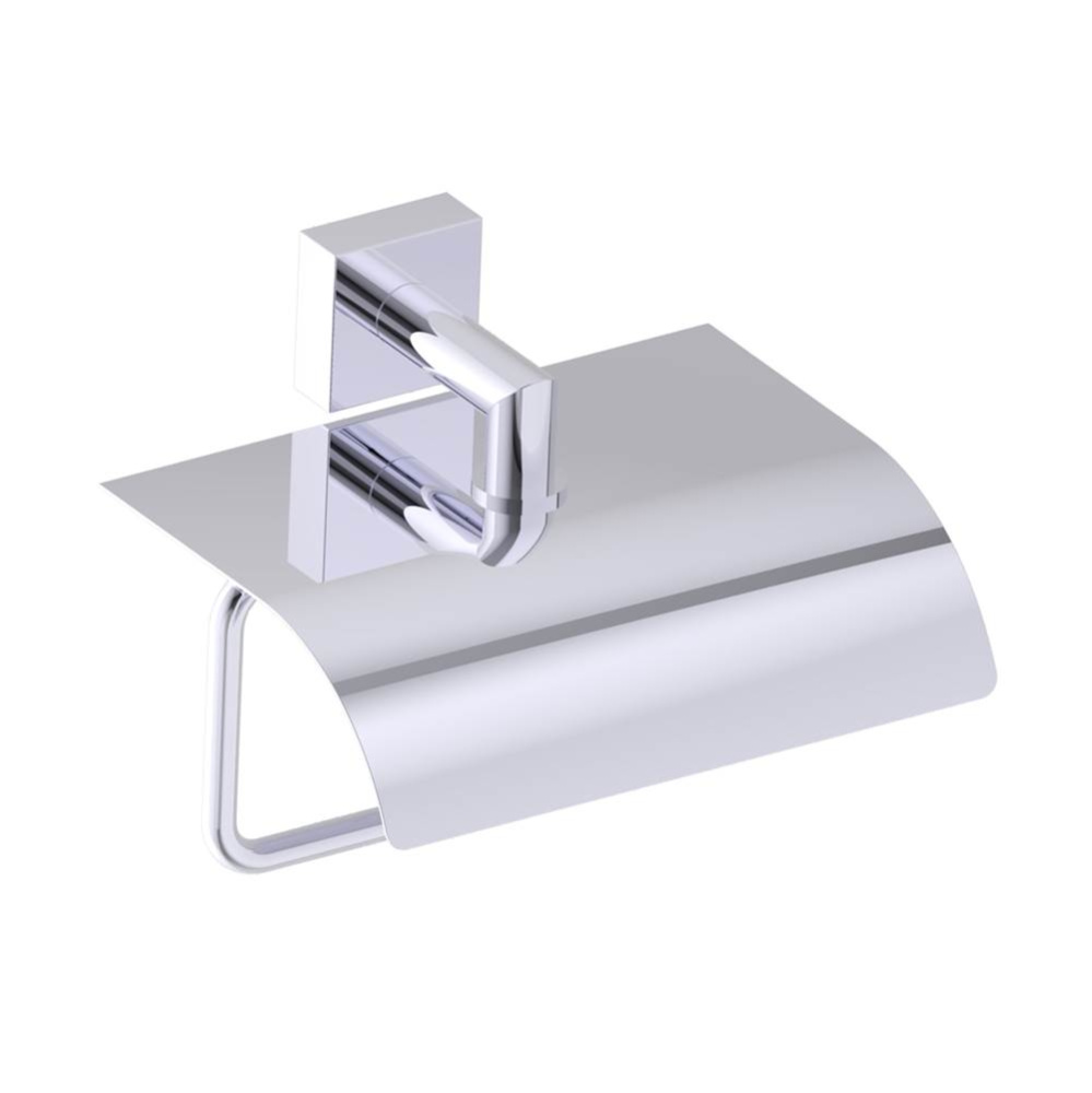 MADRID - Classic Toilet Paper Holder with Cover-Polished Chrome
