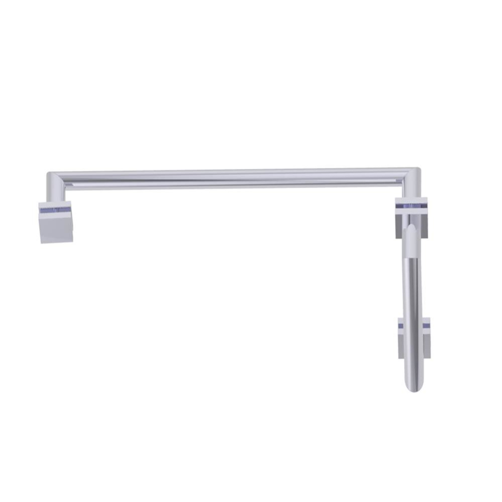 MADRID - 8-inch x 18-inch Offset Shower Door Handles -Polished Chrome
