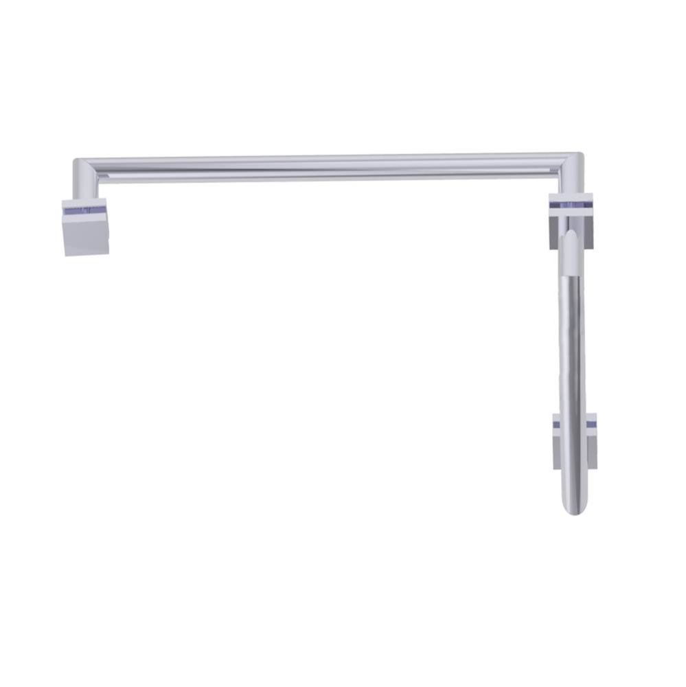 MADRID - 12-inch x 18-inch Offset Shower Door Handles -Polished Chrome