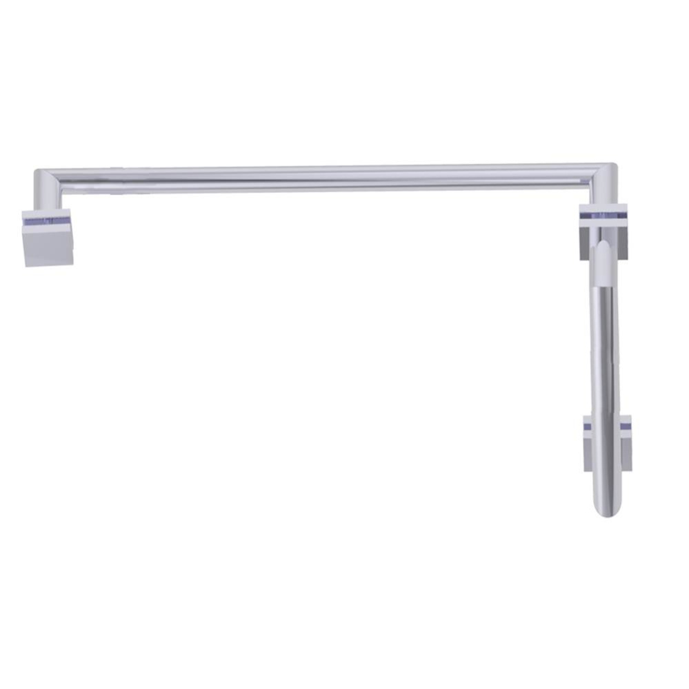 MADRID - 12-inch x 24-inch Offset Shower Door Handles -Polished Chrome