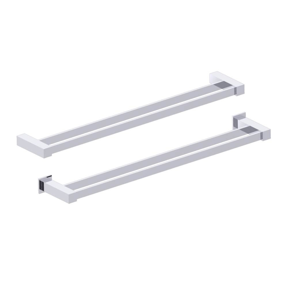 LISBON - 24-inch Double Bathroom Towel Bar-Polished Chrome