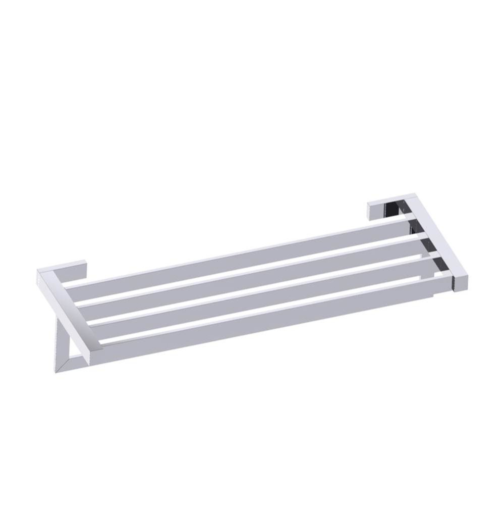 MUNICH - Towel Shelf with 24-inch Bathroom Towel Bar-Polished Chrome