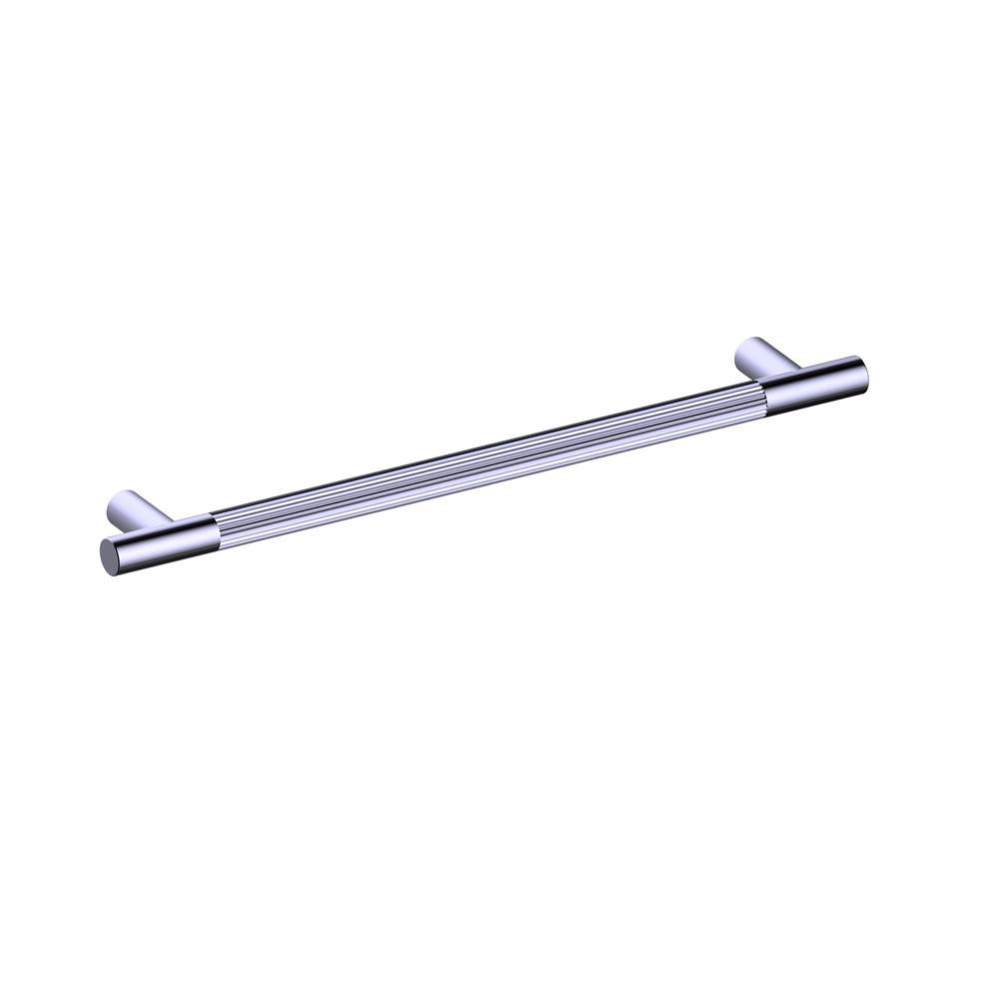 Straight Knurled -  12-inch Cabinet Pull-Polished Chrome