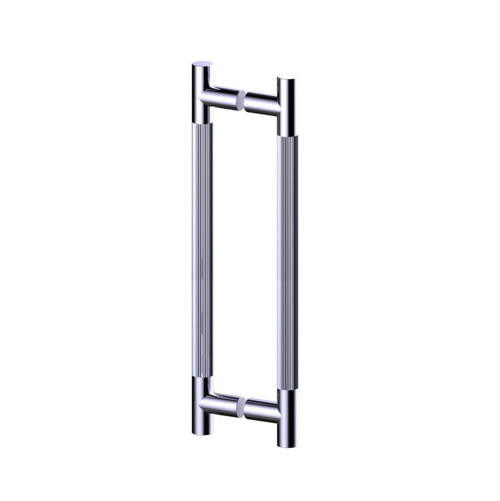 Straight Knurled -  24-inch Double Shower Door Handle-Polished Chrome