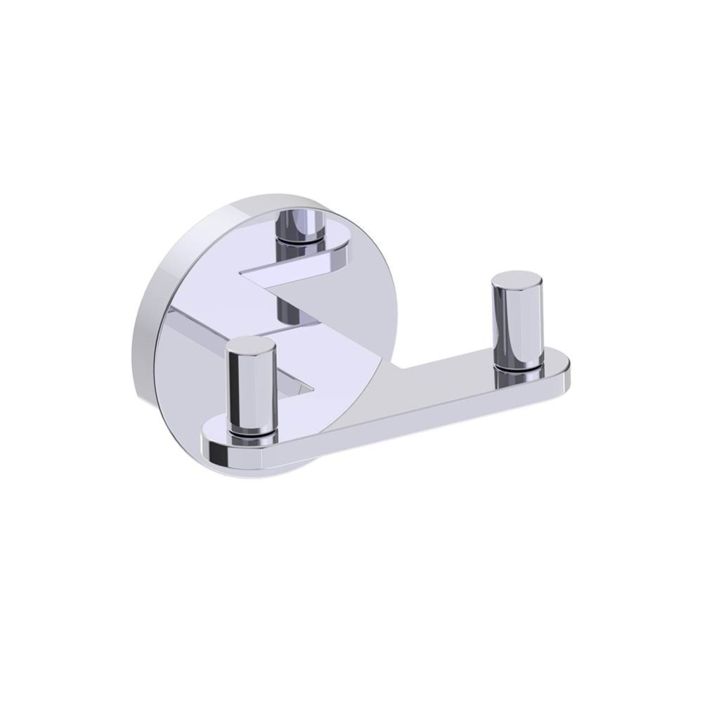 FRANKFURT -  Double Prong Robe Hook-Polished Chrome