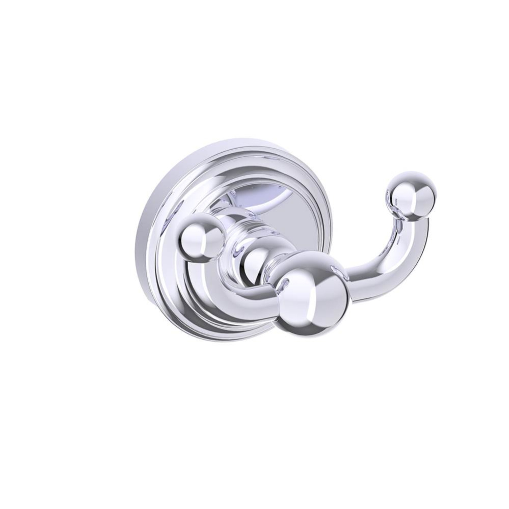 FLORENCE - Double Prong Robe Hook-Polished Chrome