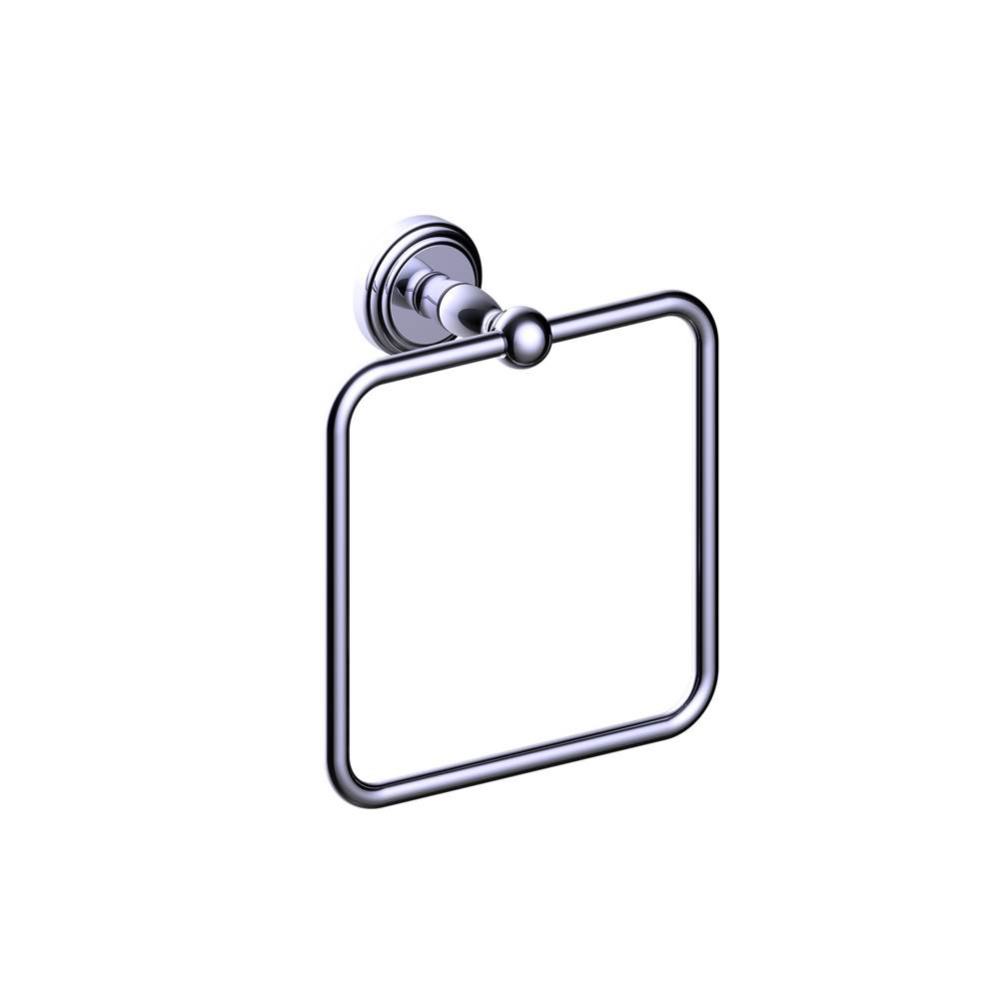 FLORENCE - Square Towel Ring-Brushed Gold