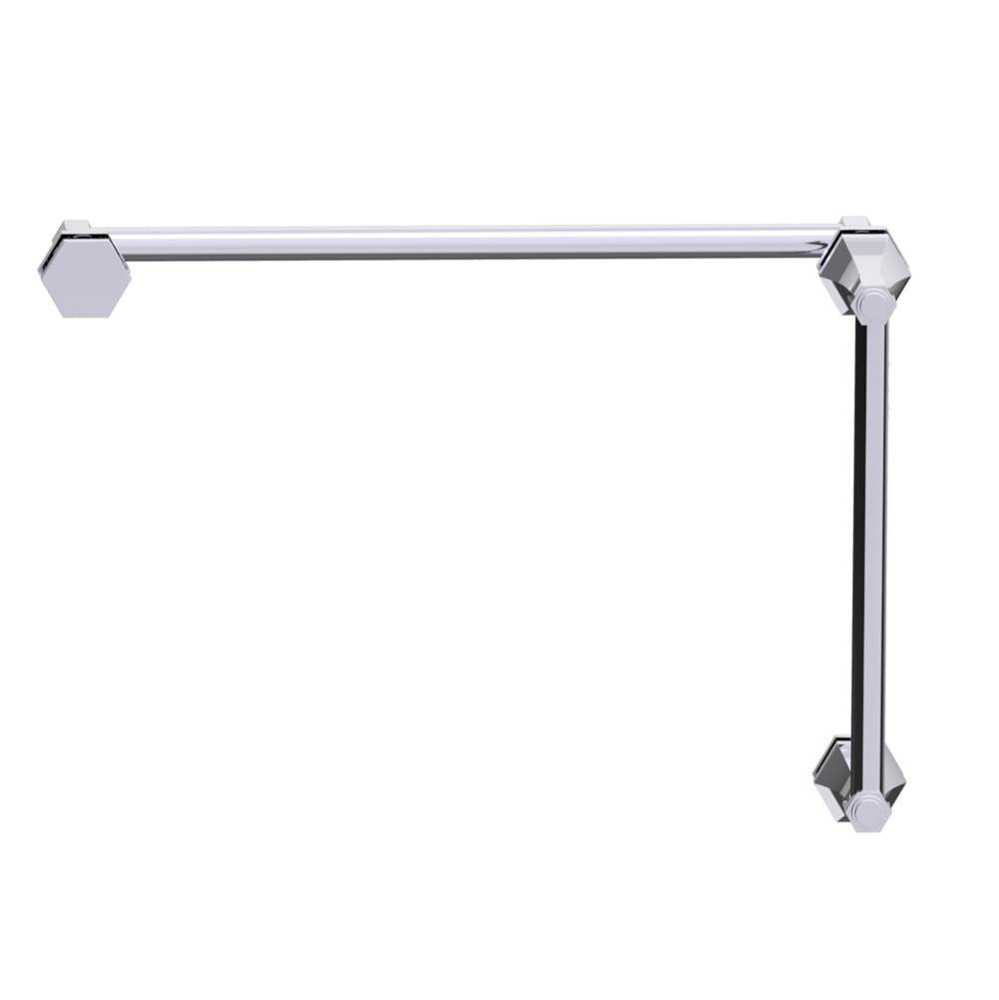 PISA - 12-inch x 18-inch Offset Shower Door Handles -Polished Chrome