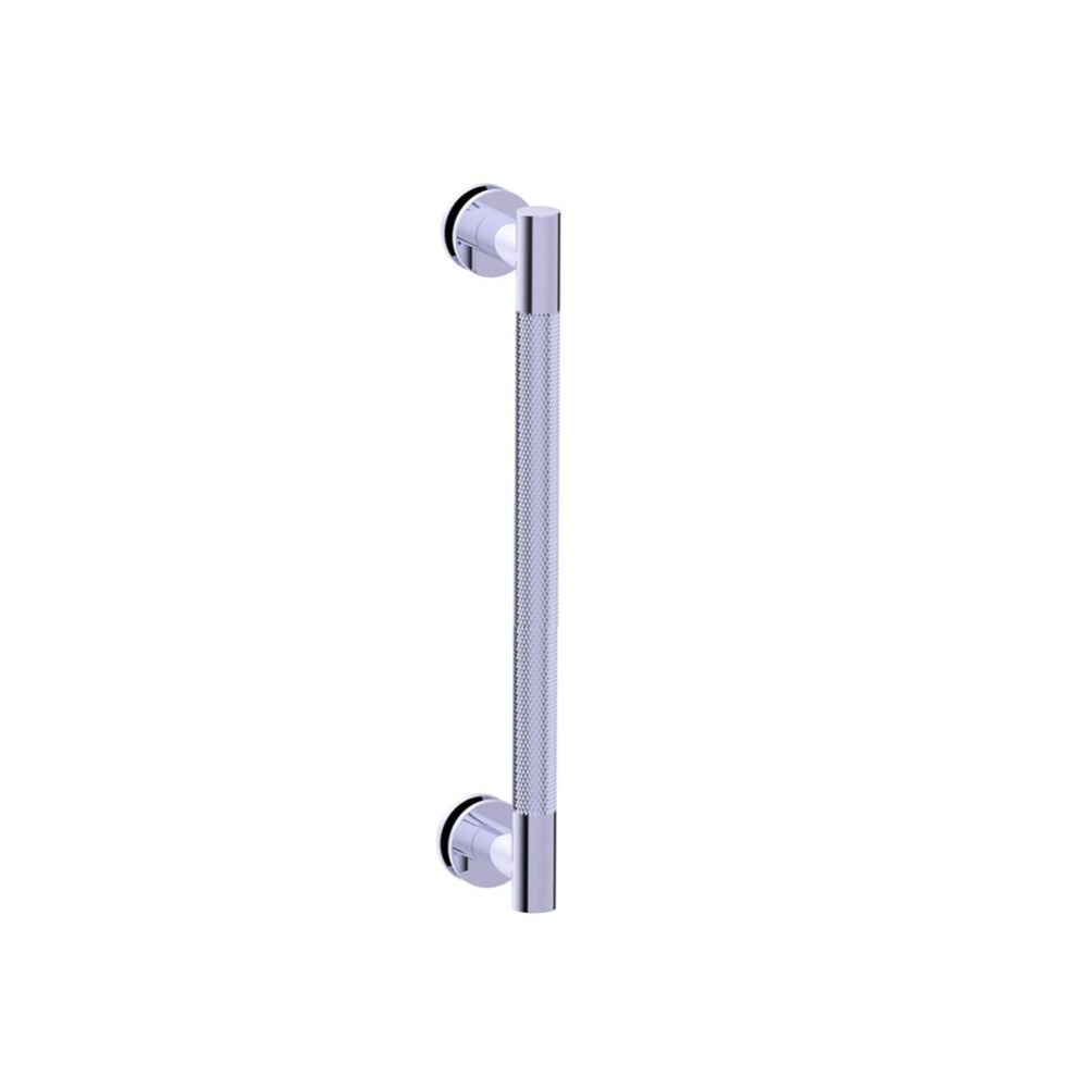 CIRCO KNURLED - 18-inch Single Shower Door Handle-Unlacquered Brass