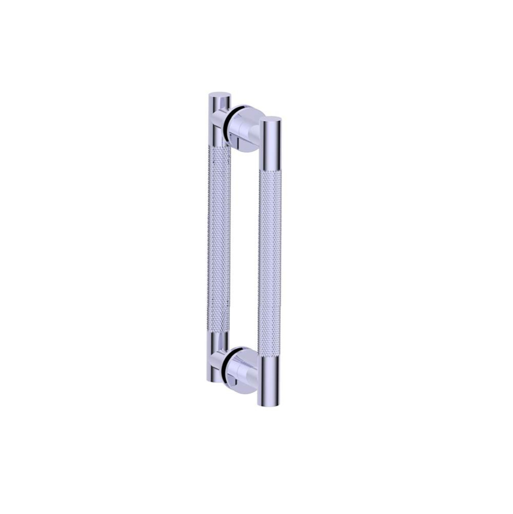 CIRCO KNURLED - 12-inch Double Shower Door Handle-Polished Chrome
