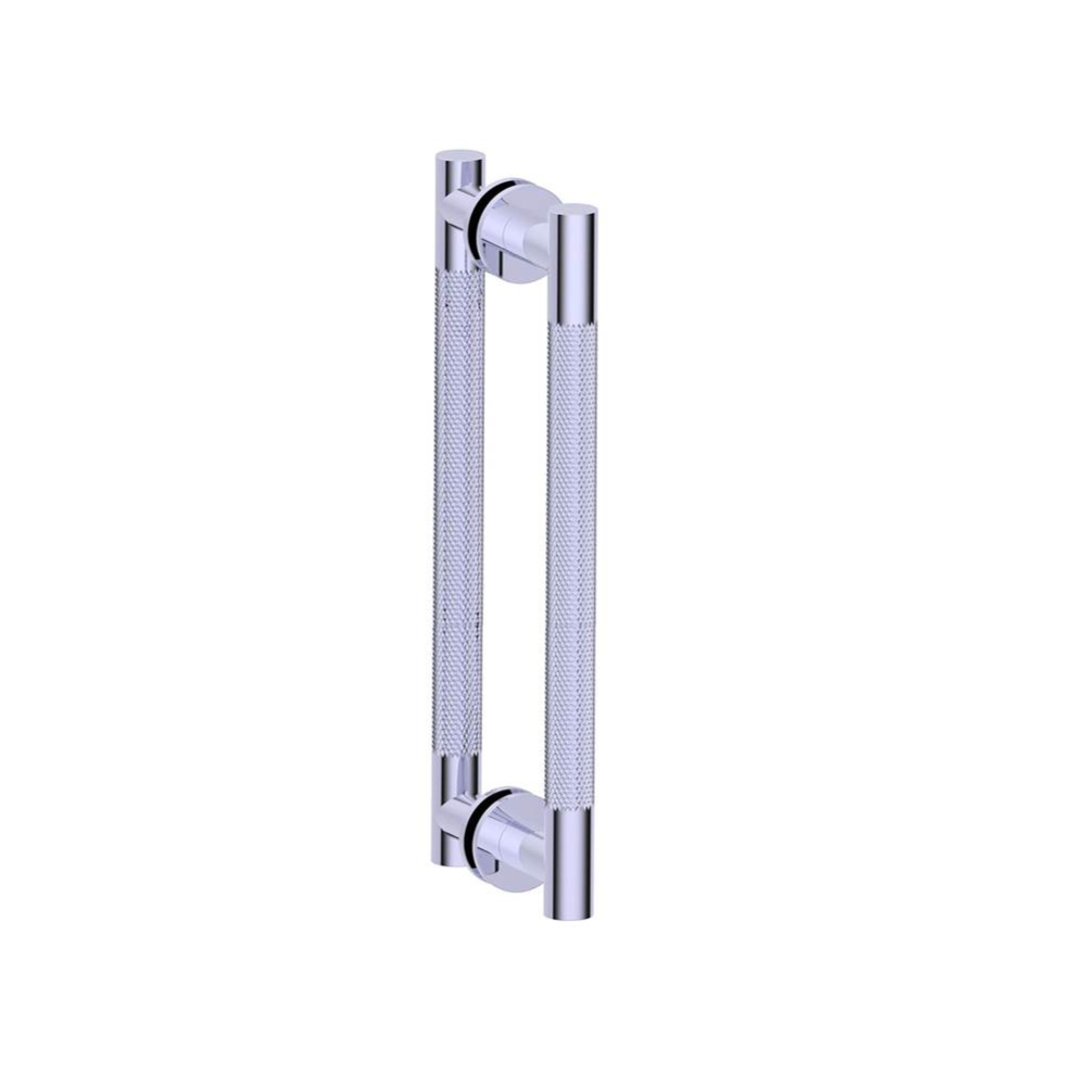 CIRCO KNURLED - 18-inch Double Shower Door Handle-Polished Chrome