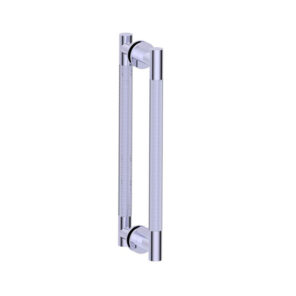 CIRCO KNURLED - 24-inch Double Shower Door Handle-Polished Chrome