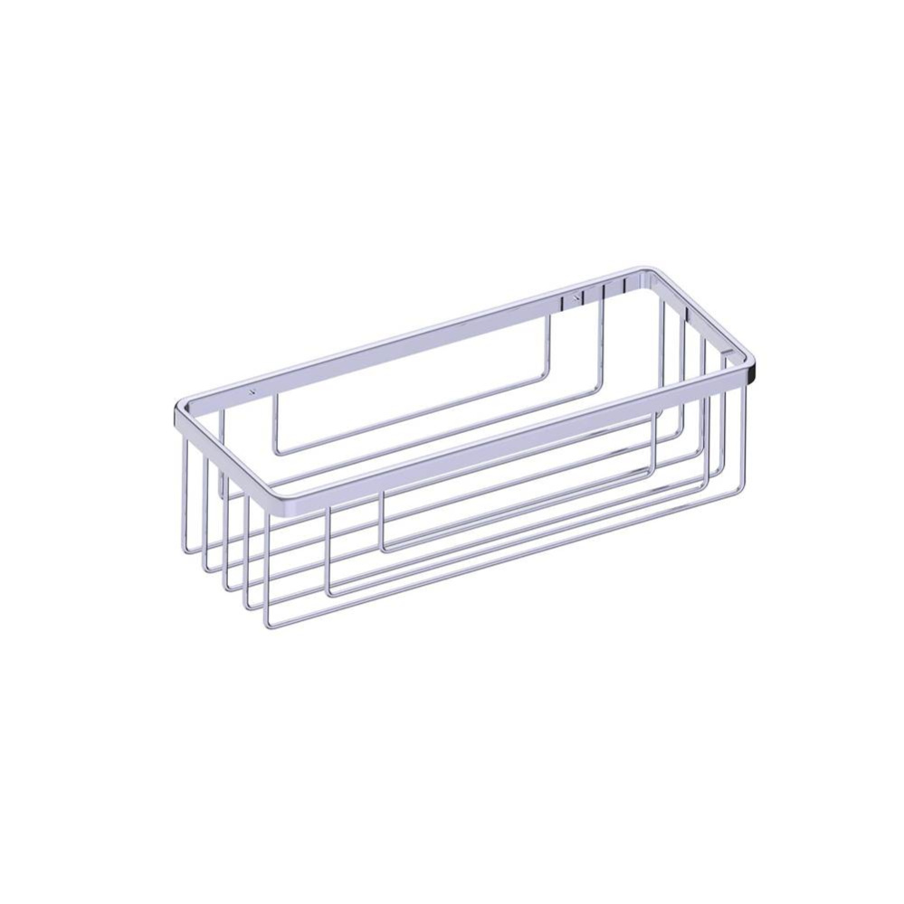 Bath & Shower Baskets - 12-inch Wire Basket-Polished Chrome