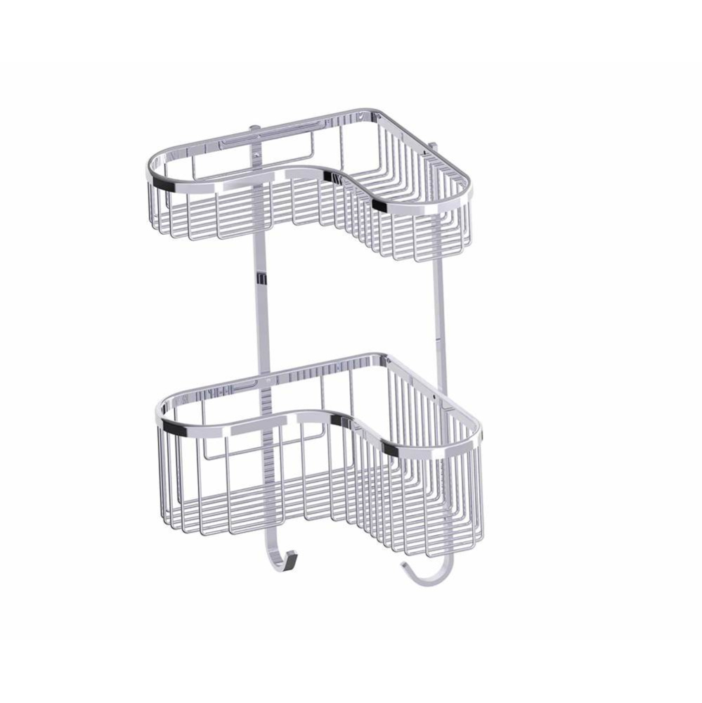 Bath & Shower Baskets - Double Wire Basket-Polished Chrome