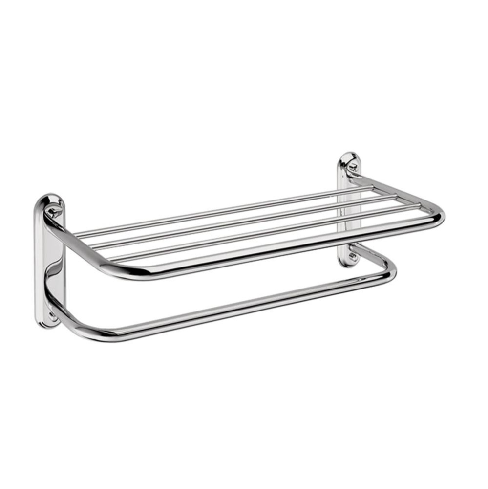 HOTEL - 25-inch Two Tier Towel Rack-Polished Chrome