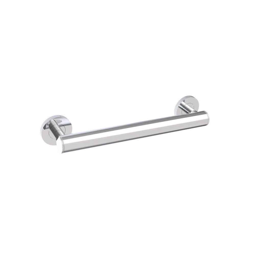 9100K Knurled Series 12-inch Round Grab Bar-Polished Chrome