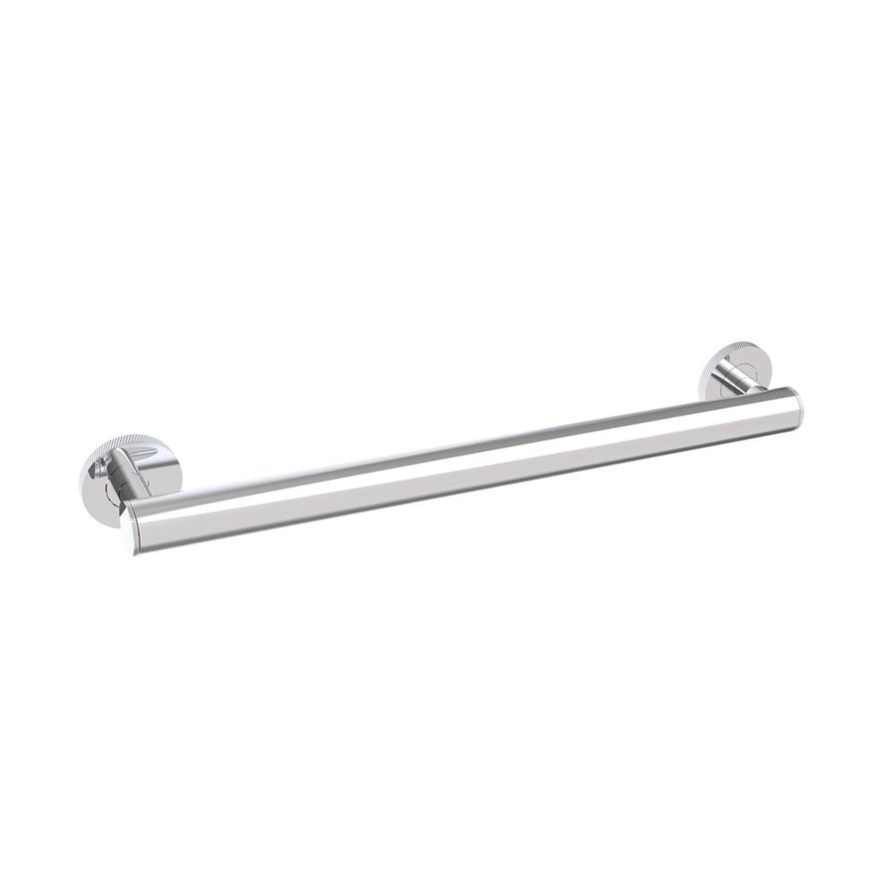 9100K Knurled Series 18-inch Round Grab Bar-Polished Chrome