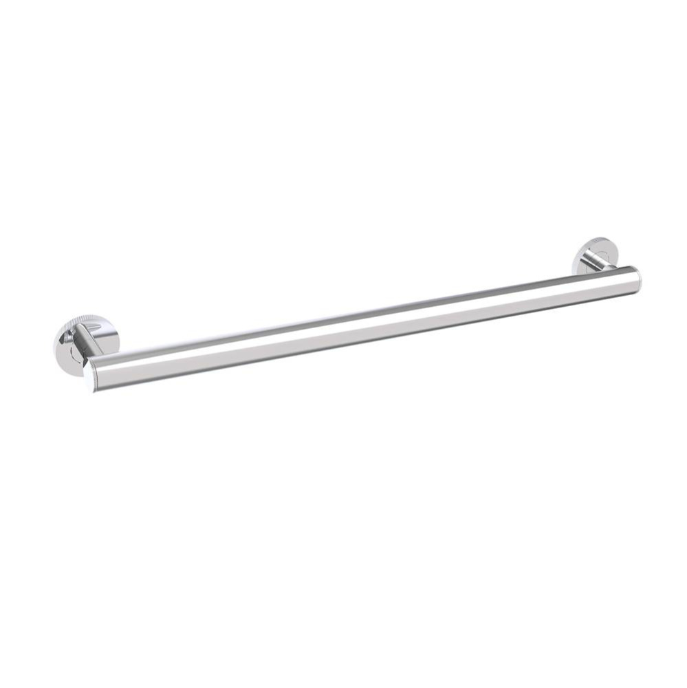 9100K Knurled Series 24-inch Round Grab Bar-Polished Chrome