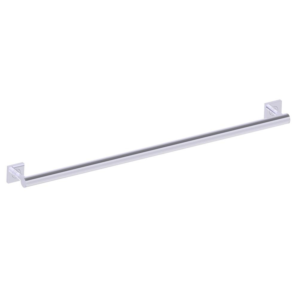 9400 Series 36-inch Round Grab Bar with Square Rosettes 35mm-Polished Chrome