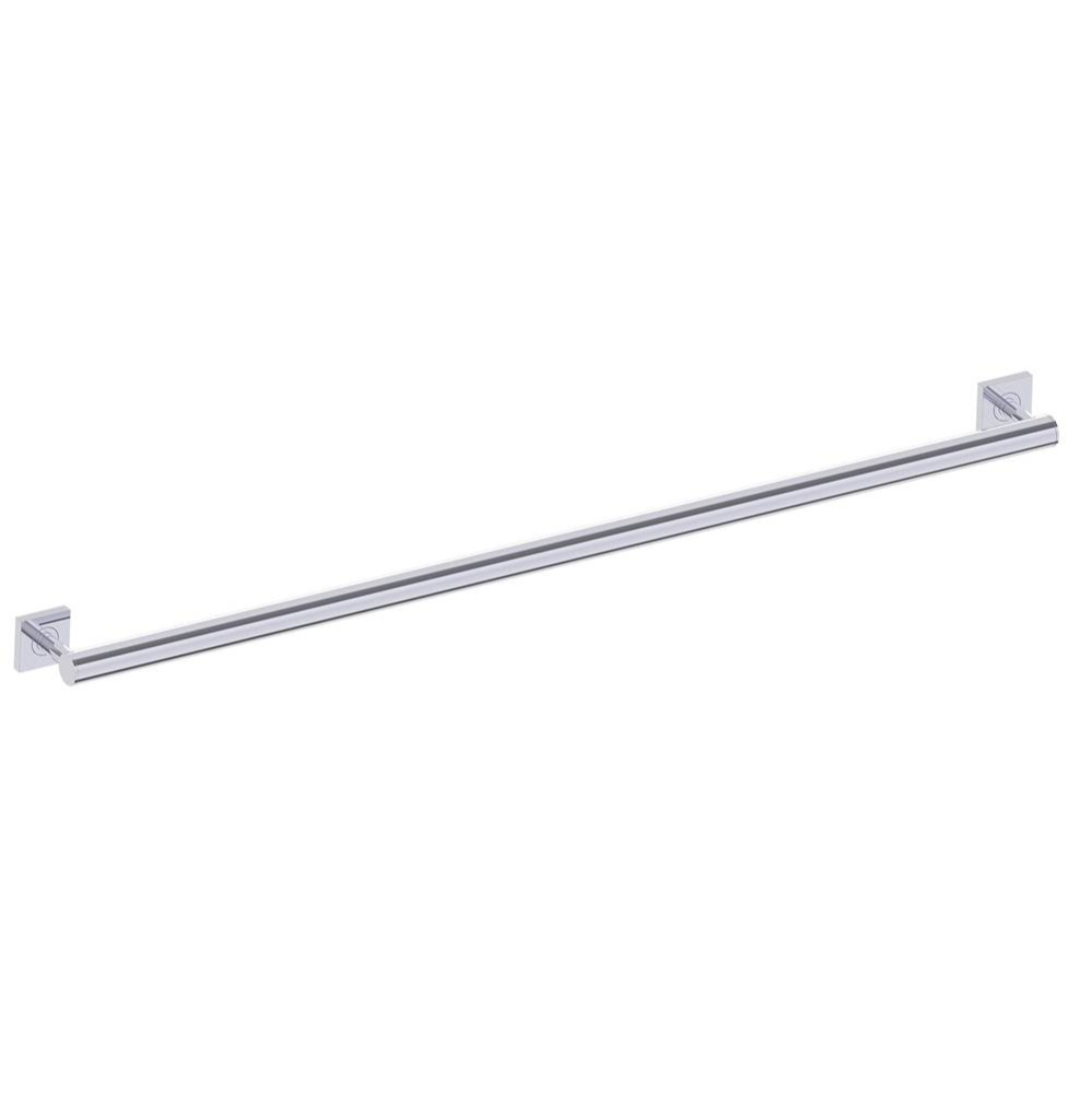 9400 Series 42-inch Round Grab Bar with Square Rosettes-Polished Chrome