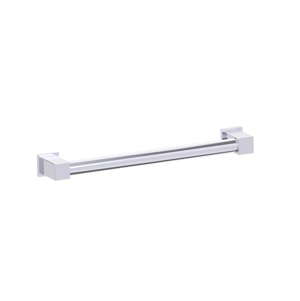 9800 Series  12-inch Round Grab Bar with Square Ends-Polished Chrome