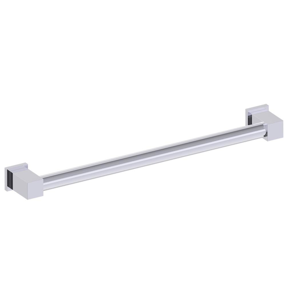 9800 Series  24-inch Round Grab Bar with Square Ends-Polished Chrome