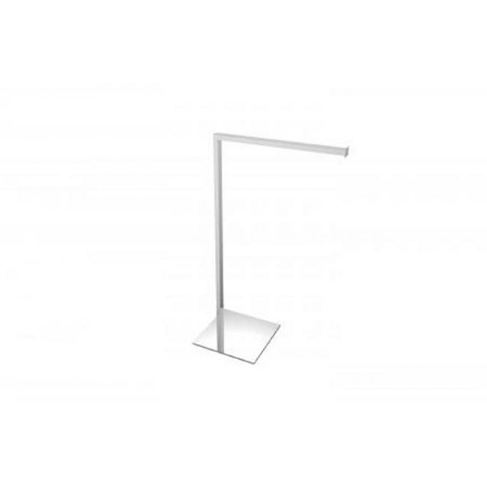 Free Standing - Square Single Towel Rail-Brushed Brass