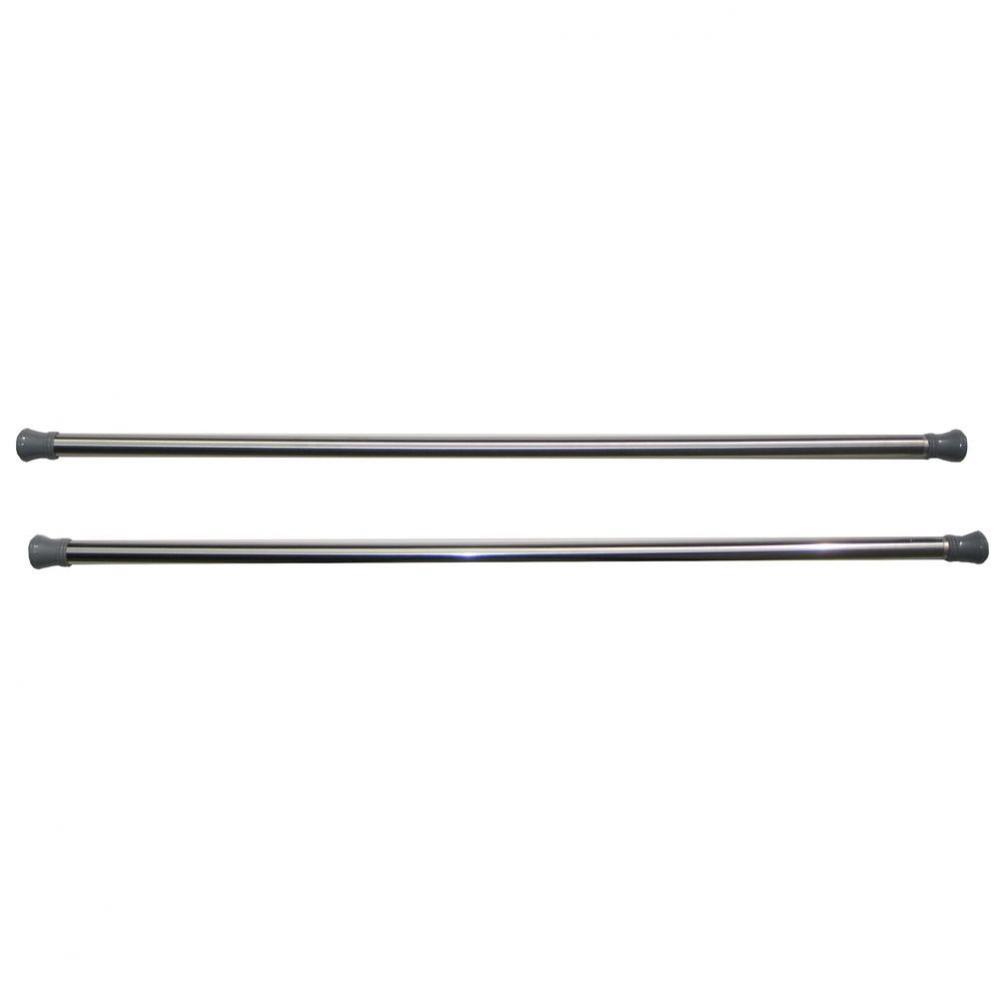 Shower Rods - 5 Feet (60-inch) Straight Shower Rod with Square Ends-Polished Finish