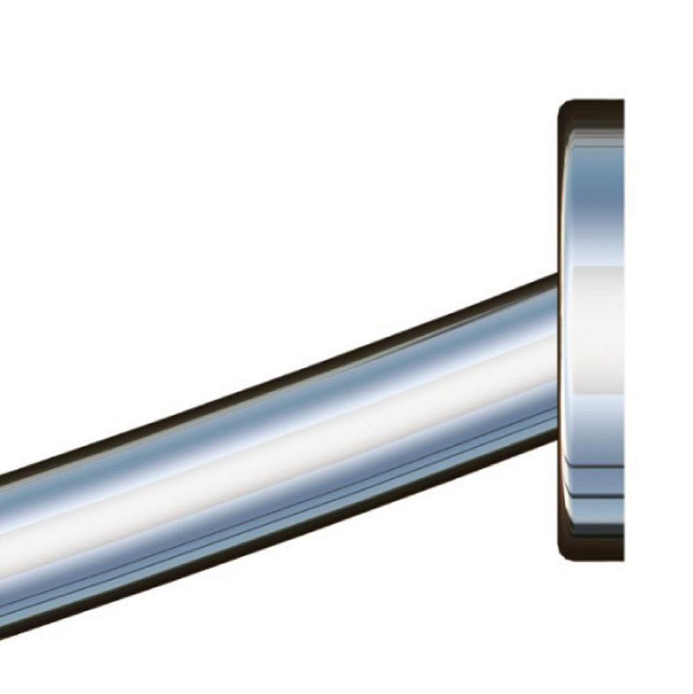 Shower Rods - 5 Feet (60-inch) Curved Shower Rod with Square Ends-Polished Finish