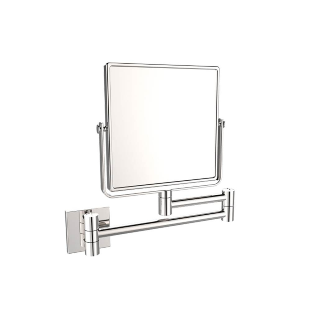 Mirror - 6-inch x 6-inch Square Wall Mounted Mirror-Polished Chrome