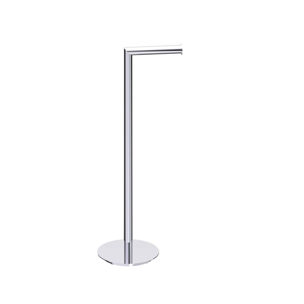 Free Standing - Round Toilet Paper Holder-Polished Chrome