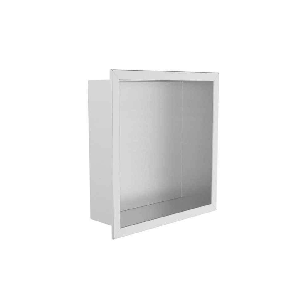 Shower Niches - 12-inch x 12-inch Surface Mount Shower Niches-Brushed Stainless Steel
