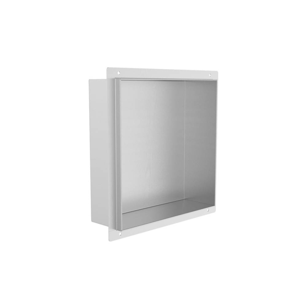 Shower Niches - 12-inch x 12-inch Tile Ready Shower Niches-Brushed Stainless Steel