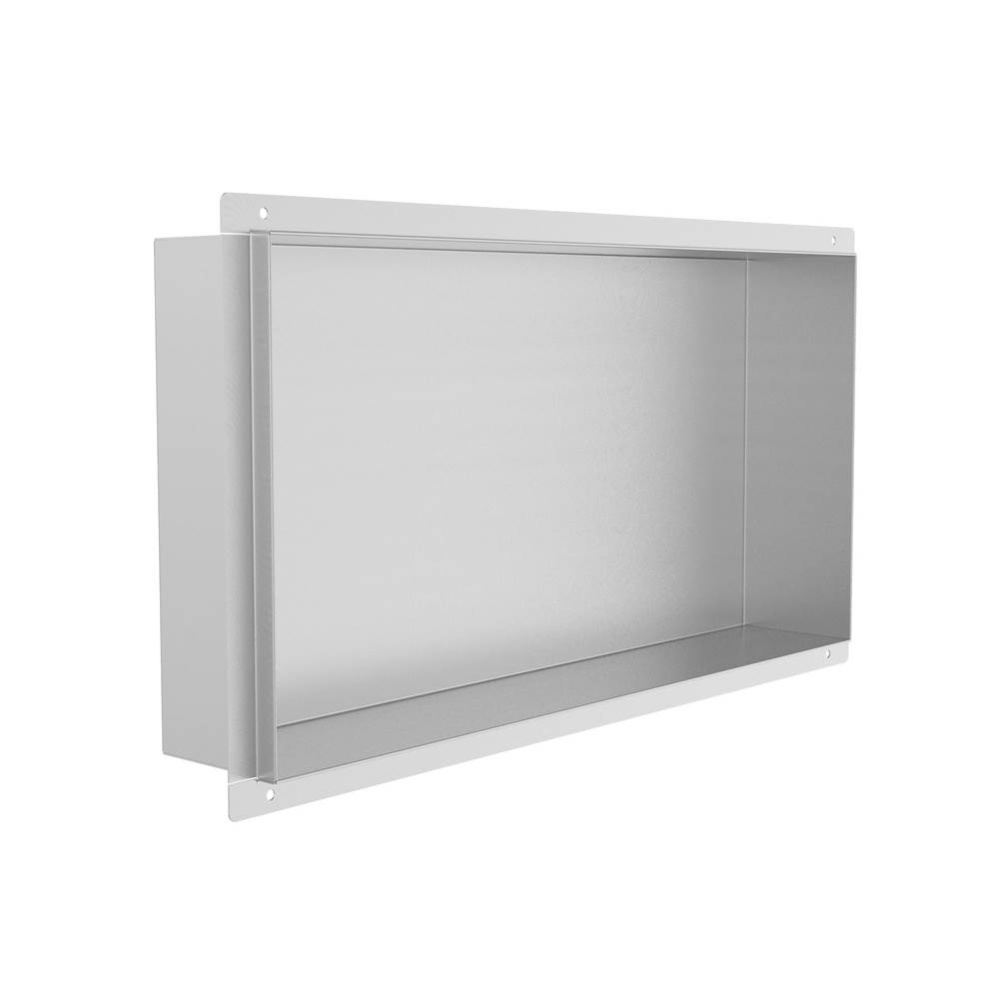 Shower Niches - 12-inch x 24-inch Tile Ready Shower Niches-Brushed Stainless Steel