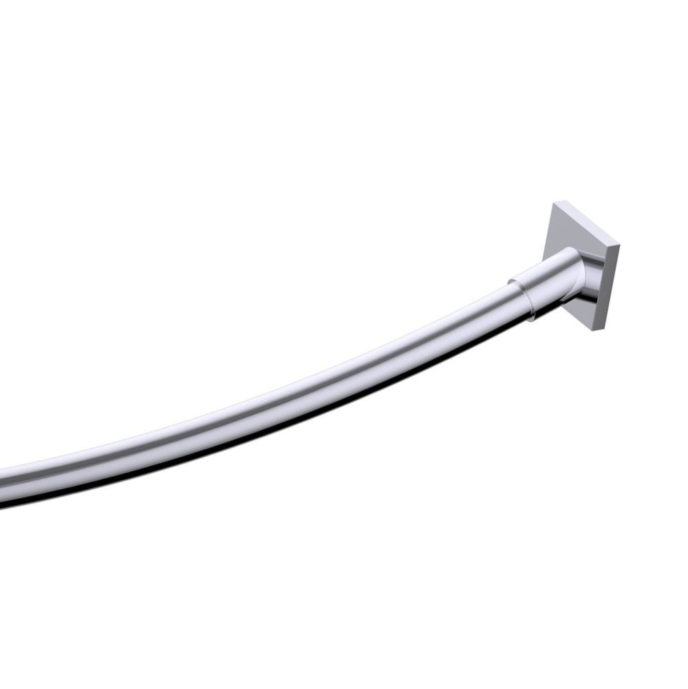 MADRID - Kartners Square & Curved Shower Rod-Polished Chrome