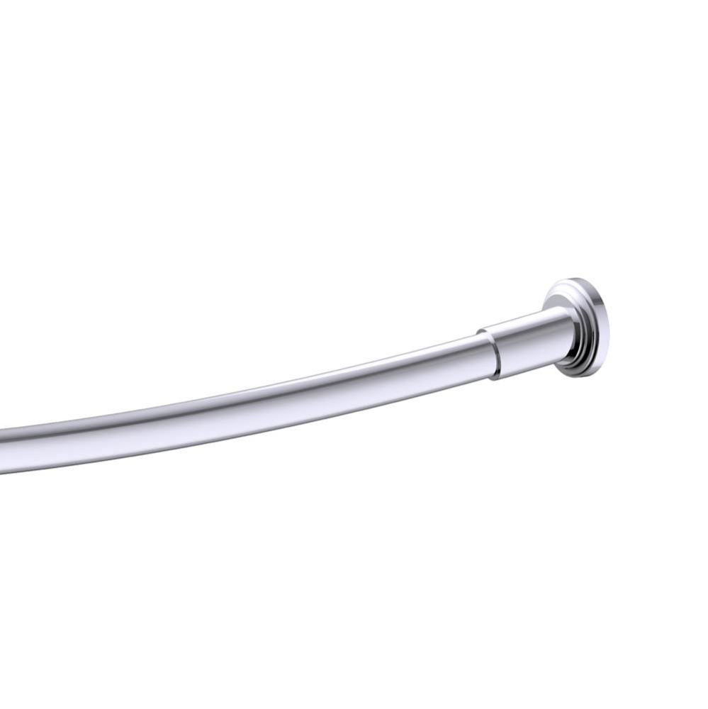 FLORENCE - Kartners Round & Curved Shower Rod-Polished Chrome