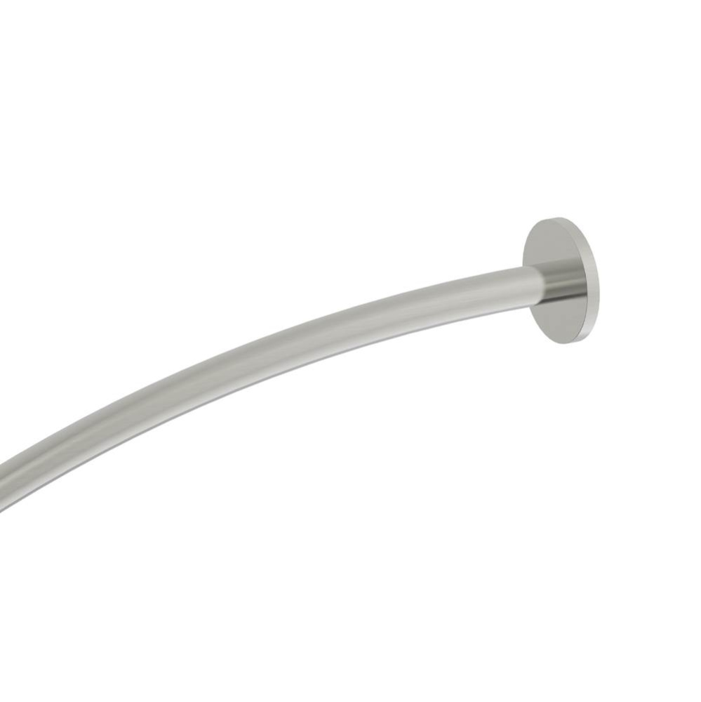 Shower Rods - 6 Feet (72-inch) Curved Shower Rod with Round Ends- Satin Finish
