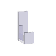 Kartners 232137SB-99 - BERLIN - 4-inch Large Coat Hook Solid Back-Polished Chrome