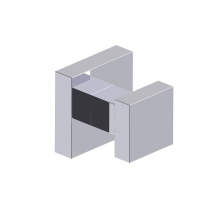 Kartners 248135-99 - LONDON - Square Robe Hook with Rosette-Polished Chrome