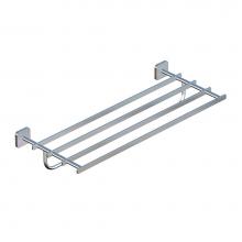 Kartners 254442-99 - MILAN - Towel Shelf with 24-inch Bathroom Towel Bar-Polished Chrome