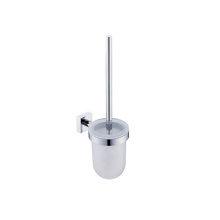Kartners 262610-99 - MADRID - Wall Mounted Toilet Brush Set with Frosted Glass-Polished Chrome