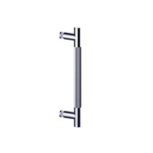 Kartners 3107512-75 - Straight Knurled -  12-inch Single Shower Door Handle-Unlacquered Brass